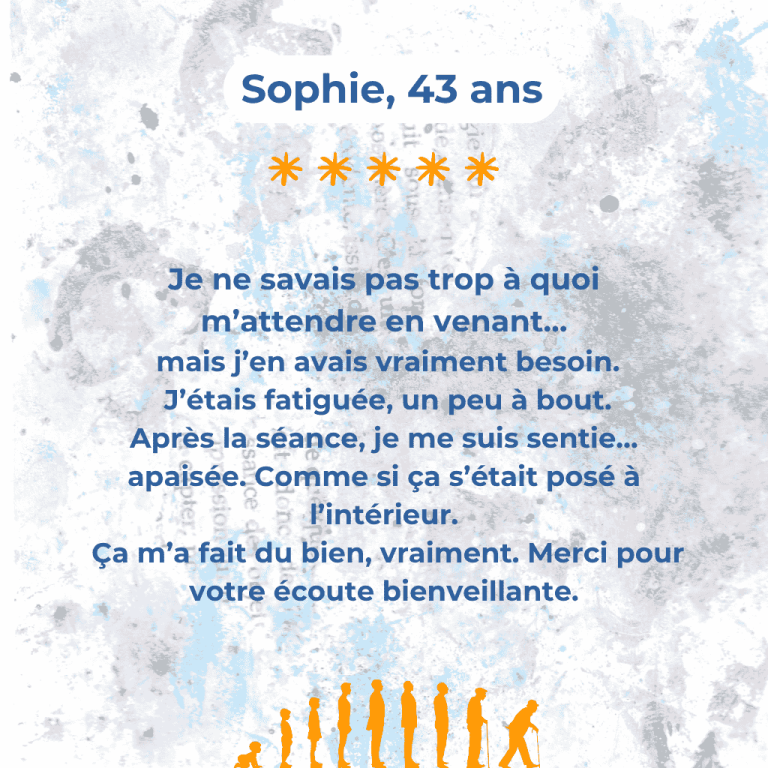 Avis cliente soin énergétique apaisement fatigue et mieux-être